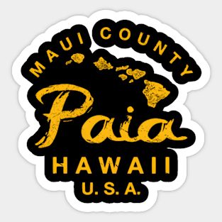 Hawaii Paia Maui Hawaiian Islands Sticker